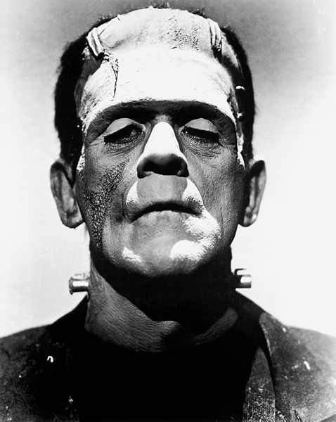 Boris Karloff com a Frankenstein